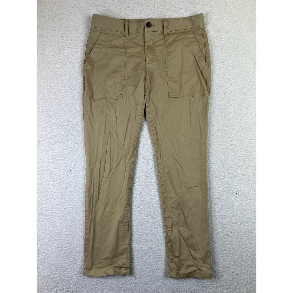 GAP Pants Womens 6 Regular Khaki‎ Girlfriend Cargo Cotton Stretch Casual Pockets